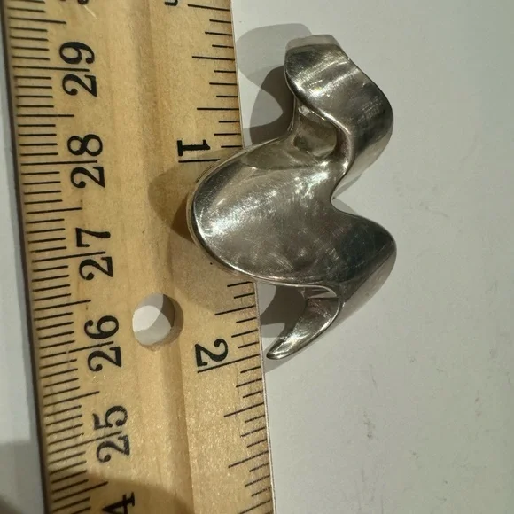 Belgian design mid- century modern style Sterling Silver necklace pendant 15.6g